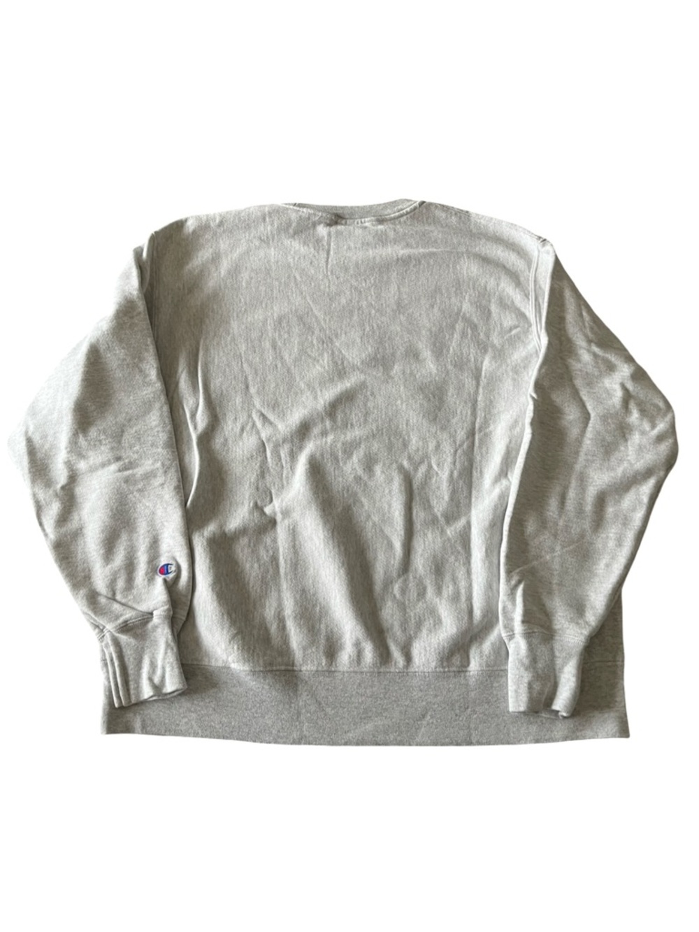 Champion Dickinson Reverse Weave Crewneck Sweatshirt Gray with Red Applique XL - Picture 2 of 5